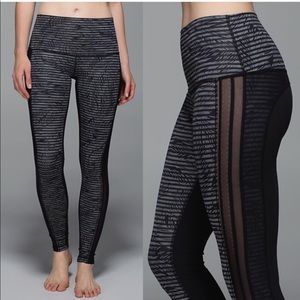 Lululemon Wunder Under Roll down stripe play slate